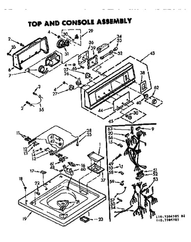 Top and console assembly