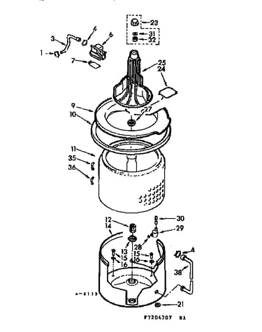Tub and basket asm