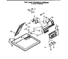 Kenmore 1107207510 top and console asm diagram