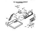 Kenmore 1107207511 top and console assembly diagram
