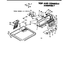Kenmore 1107207612 top and console assembly diagram