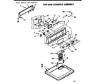 Kenmore 1107207703 top and console assembly diagram
