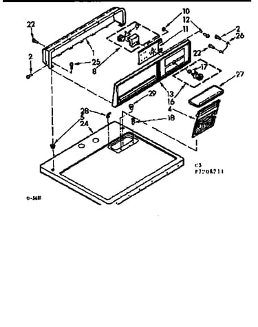 Top and console assembly