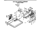 Kenmore 1107208612 top and console assembly diagram