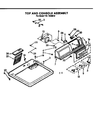 Top and console assembly