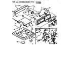 Kenmore 1107215632 top and console parts diagram