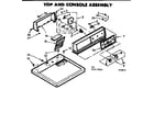 Kenmore 1107217624 top and console assembly diagram