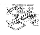 Kenmore 1107218623 top and console assembly diagram