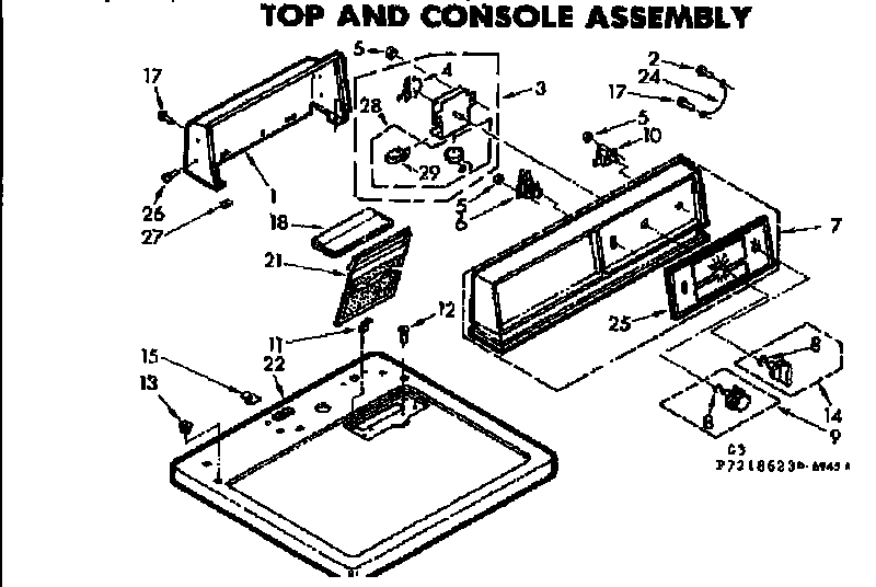 Top and console assembly