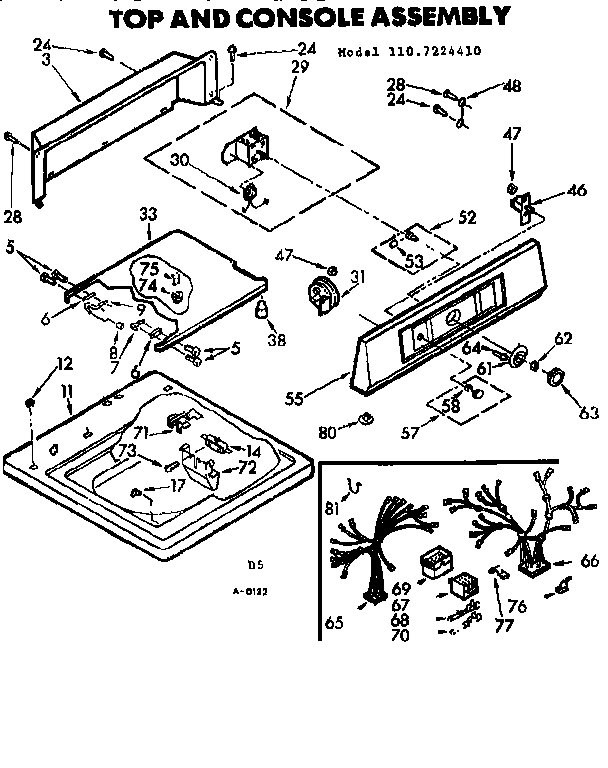 TOP AND CONSOLE ASSEMBLY