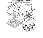 Kenmore 1107224410 top and console assembly diagram