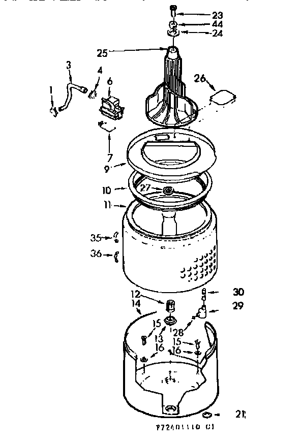 Tub and basket parts