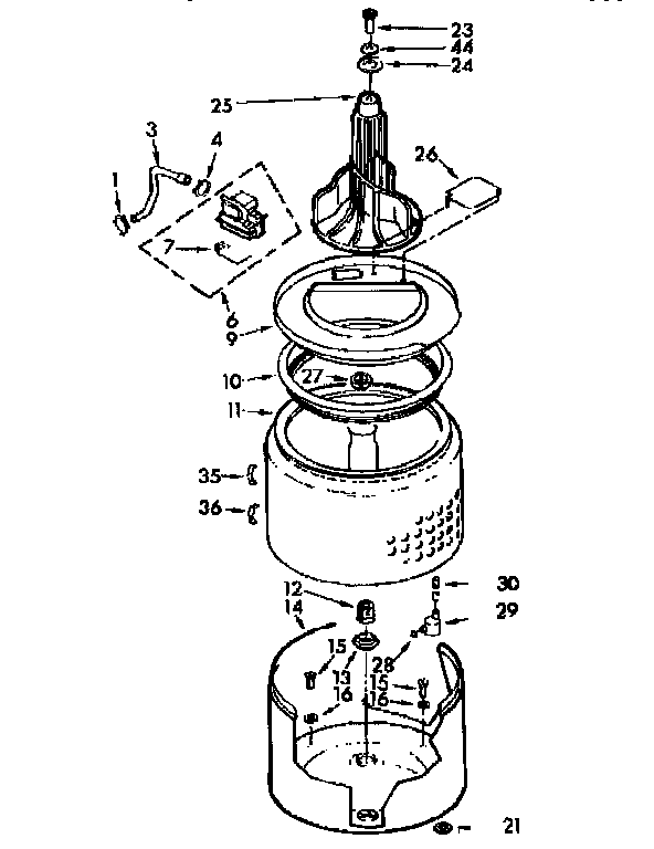 TUB AND BASKET PARTS