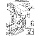 Kenmore 11072403600 top and console parts diagram