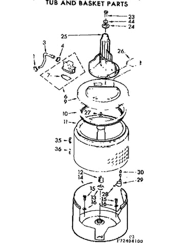 Tub and basket parts