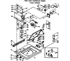 Kenmore 11072404100 top and console parts diagram