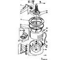 Kenmore 11072404120 tub and basket parts diagram