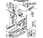 Kenmore 11072404120 top and console parts diagram