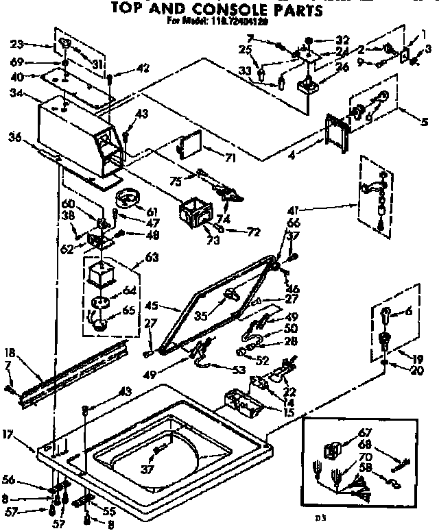 Top and console parts