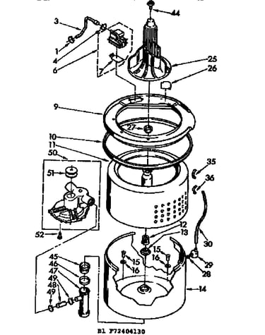Tub and basket parts