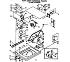 Kenmore 11072404130 top and console parts diagram