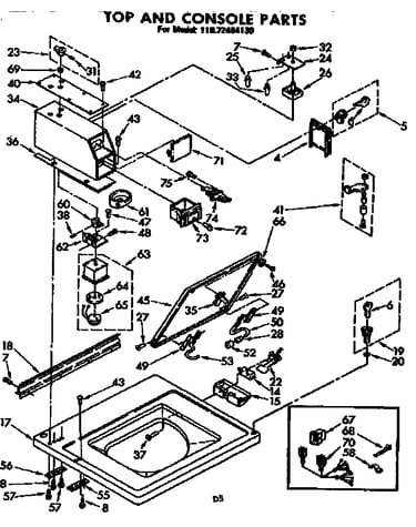 Top and console parts