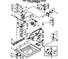 Kenmore 11072404140 top and console parts diagram