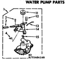 Kenmore 11072404140 water pump parts diagram
