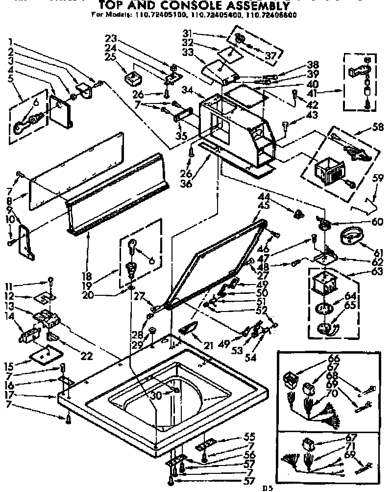 Top & console assembly