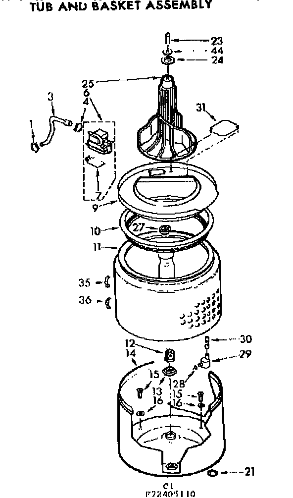 TUB & BASKET ASSEMBLY