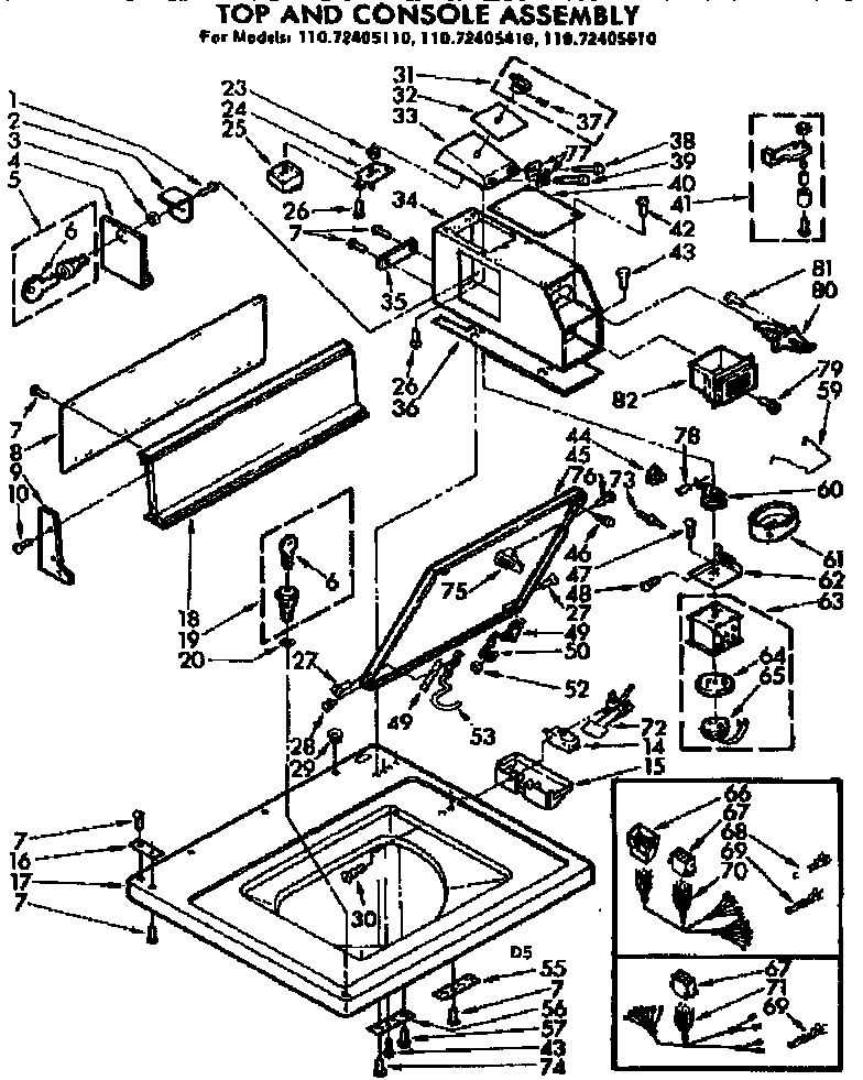 Top & console assembly