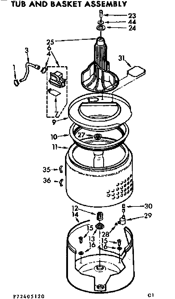 Tub and basket assembly