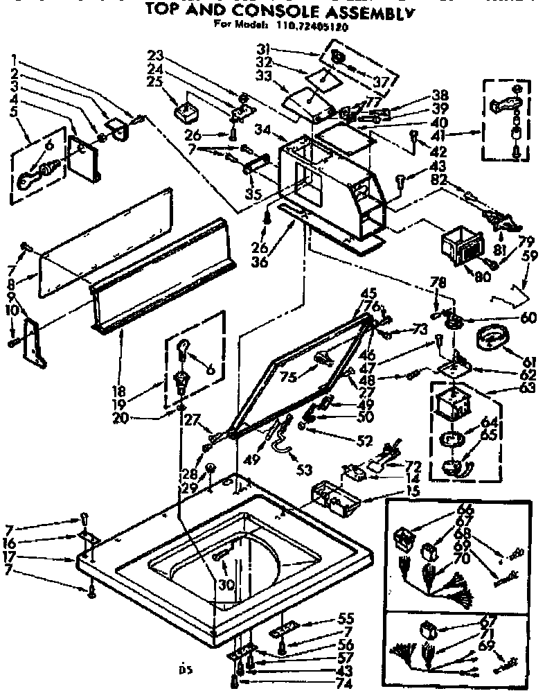 Top and console assembly