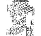 Kenmore 11072408100 top and console parts diagram