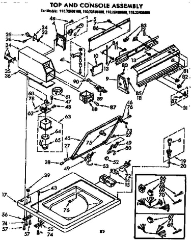 Top and console parts