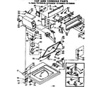 Kenmore 11072408820 top and console parts diagram