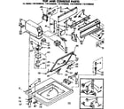 Kenmore 11072408840 top and console parts diagram