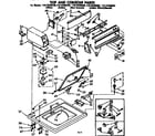 Kenmore 11072408660 top and console parts diagram