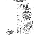 Kenmore 11072409100 tub and basket parts diagram