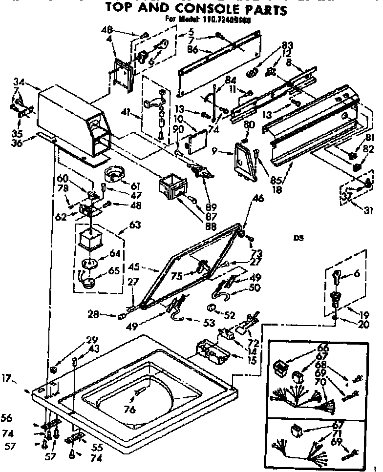 Top and console parts