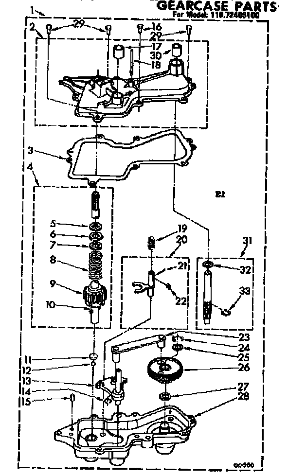 Gearcase parts
