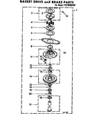 Basket drive and brake parts