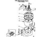 Kenmore 11072409210 tub and basket parts diagram