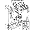 Kenmore 11072409210 top and console parts diagram