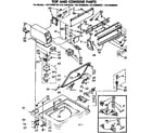 Kenmore 11072409120 top and console parts diagram