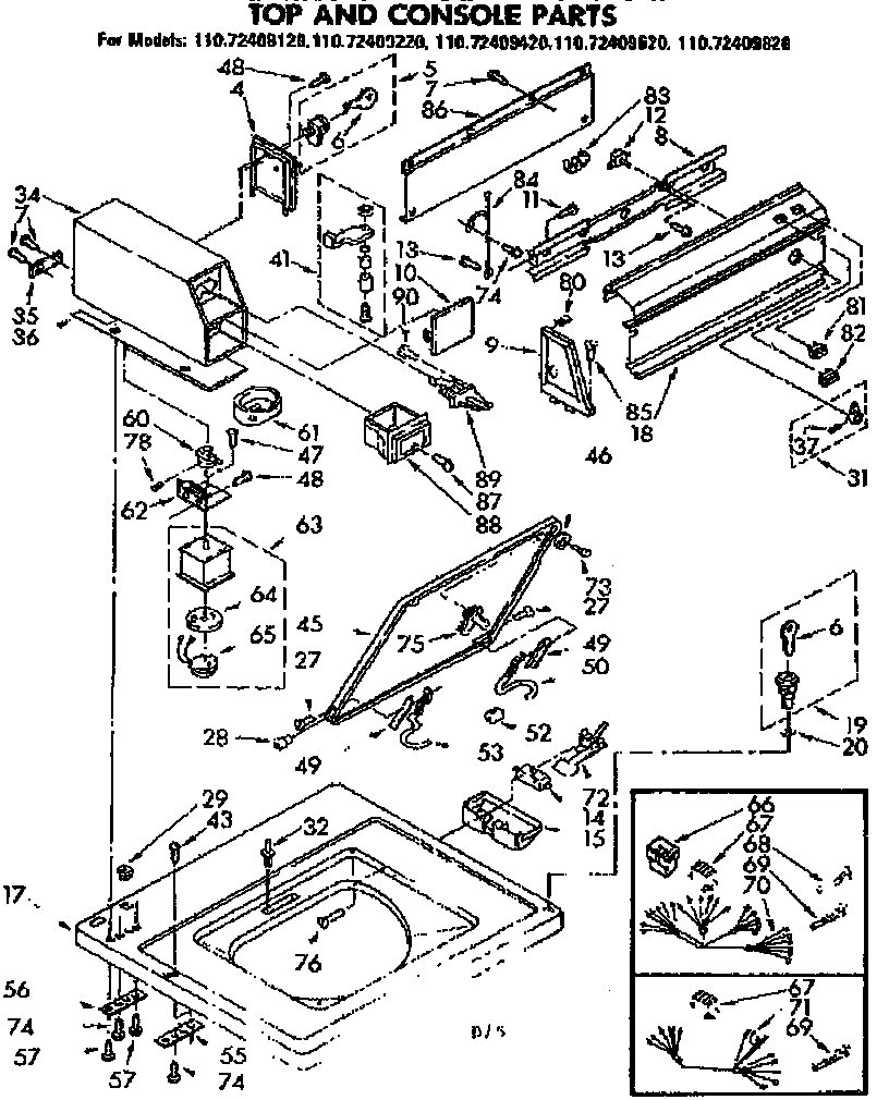 Top and console parts