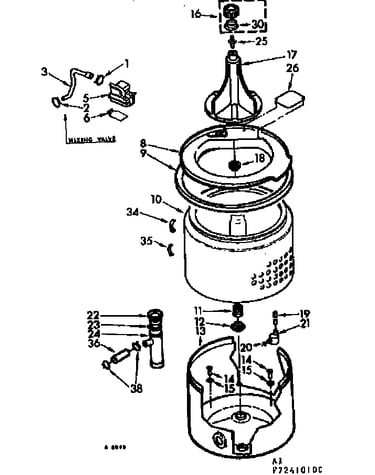 Tub and basket asm