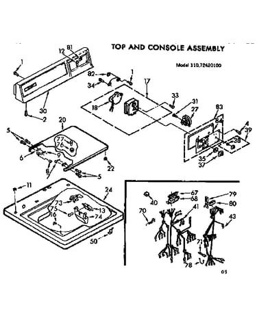 Top & console assembly