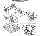 Kenmore 11072421100 top and console assembly diagram