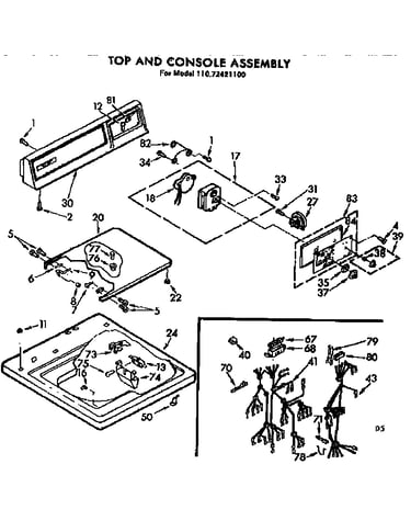 Top and console assembly